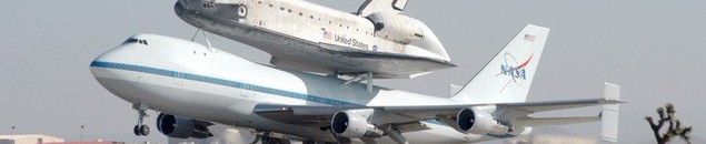 транспортировка Discovery на Boeing 747