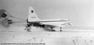 Посадка Ту-144 в Монино